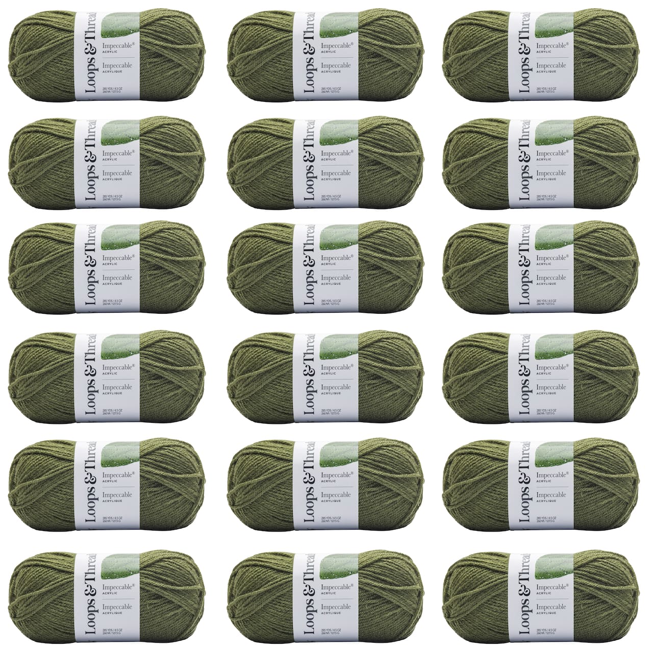 18 Pack: Impeccable® Solid Yarn by Loops & Threads®